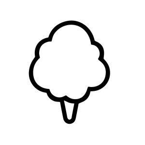 Simple Outline Cotton Candy Sweet Treat Fairground Confectionery Icon