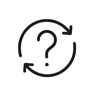 Handdrawn Outline Question Mark Circle Arrow Symbol Business Icon