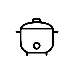 Line Art Rice Cooker Outline Simple Home Appliances Kitchen Utensil