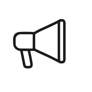 Simple Outline Loudspeaker Design Icon Symbol Communication and Advertising Element