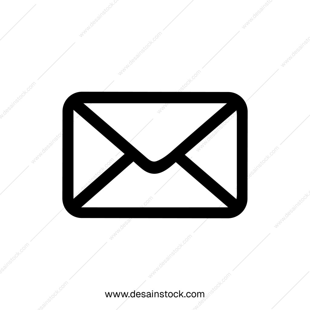 Minimalist Outline Mail Envelope Message Communication Symbol Sign Icon