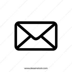 Minimalist Outline Mail Envelope Message Communication Symbol Sign Icon