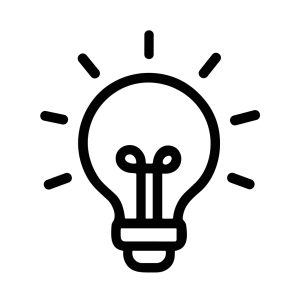 Simple Line Art Lightbulb Energy Electricity Icon Symbol for Innovation