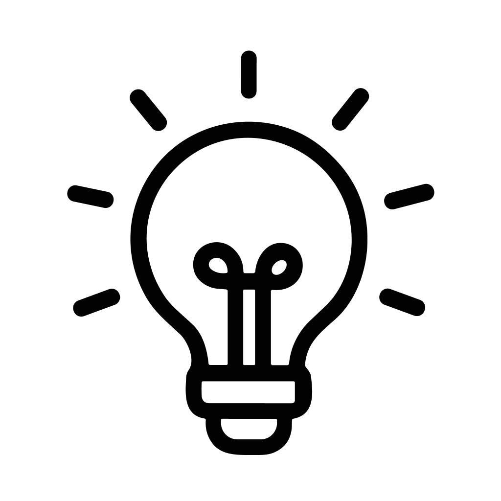 Simple Line Art Lightbulb Energy Electricity Icon Symbol for Innovation