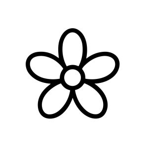 Simple Line Style Flower Petal Blossom Plant Nature Icon