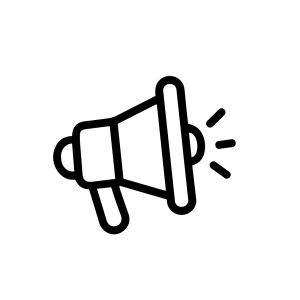 Line Art Loudspeaker Announce Minimalist Design Notification Symbol Communication Icon
