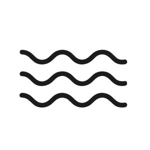Simple Line Wave Illustration, Abstract Water Sea Ocean Element Graphic