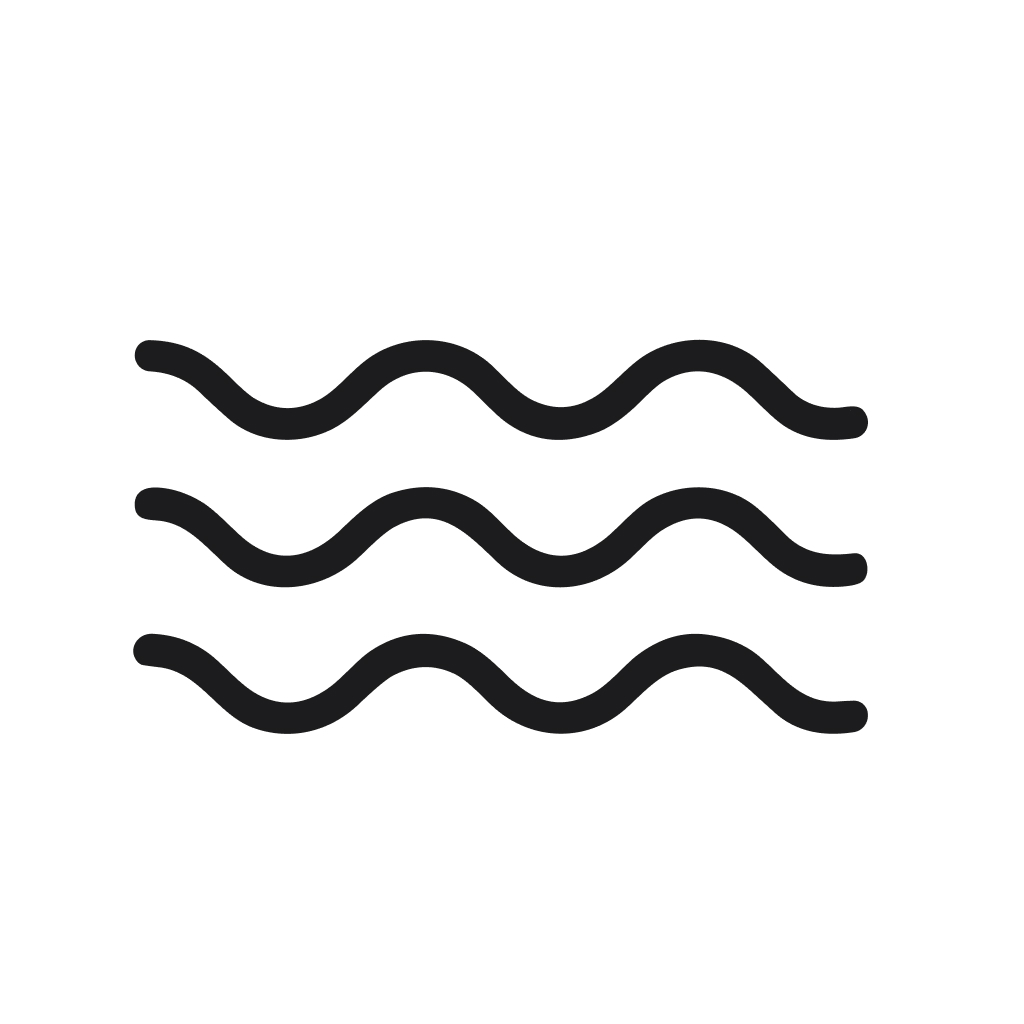 Simple Line Wave Illustration, Abstract Water Sea Ocean Element Graphic