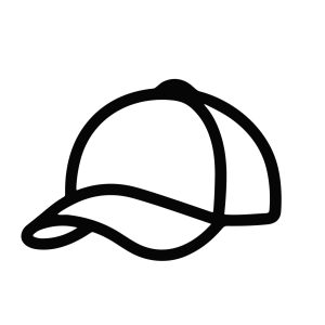 Simple Outline Handdrawn Baseball Cap Style Fashion Accessory Clothing Icon