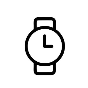 Minimalist Line Style Wristwatch Timepiece Design Element Clock Icon