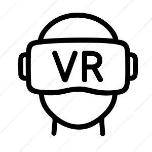 Handdrawn Outline VR Glasses Headset Device Technology Entertainment Line Art