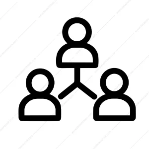Outline Simple Network Connection People Shape Icon Social Communication