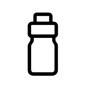 Minimalist Outline Stroke Bottle Water Container Liquid Drink Icon Symbol