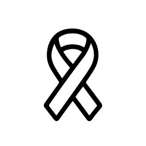 Simple Outline Awareness Ribbon Bow Symbol Support Advocacy Icon