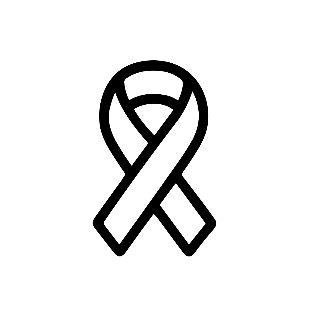 Simple Outline Awareness Ribbon Bow Symbol Support Advocacy Icon