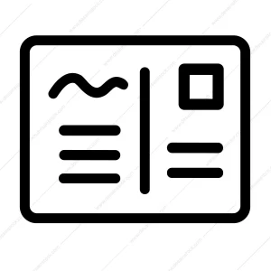 Simple Outline Postcard Graphic Element Design for Travel and Communication
