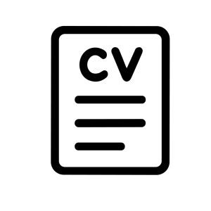 Minimalist Line CV Document Paper Outline Icon Design Element