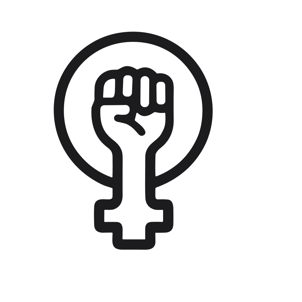 Simple Black Outline Fist Symbol of Feminism Activism Icon