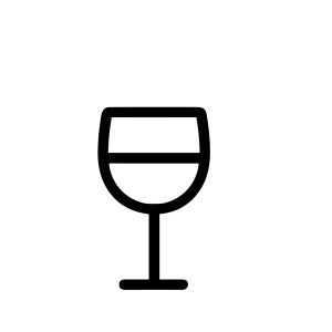 Simple Line Drawing Wineglass Drink Icon Symbol Graphic Illustration