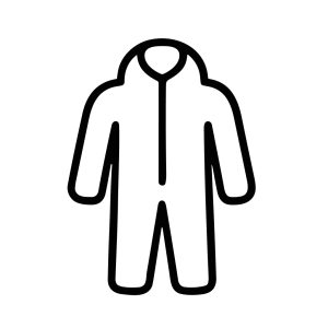 Simple Outline Jumpsuit Protective Clothing Garment Fashion Apparel Line Art