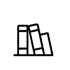 Minimalist Line Art Stack of Books Education Icon Symbol