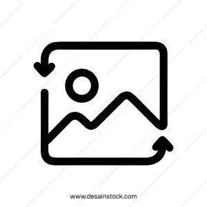 Simple Outline Landscape Refresh Image Symbol Shape Silhouette Icon