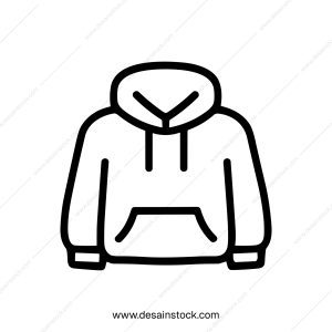 Minimalist Line Art Hoodie Illustration Garment Fashionable Clothing Element