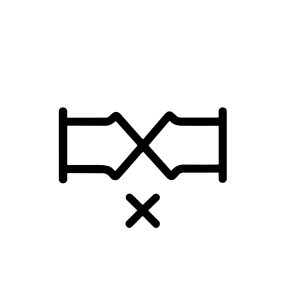 Simple Line Style Cut Connection Symbol, Disconnect Linkage Icon