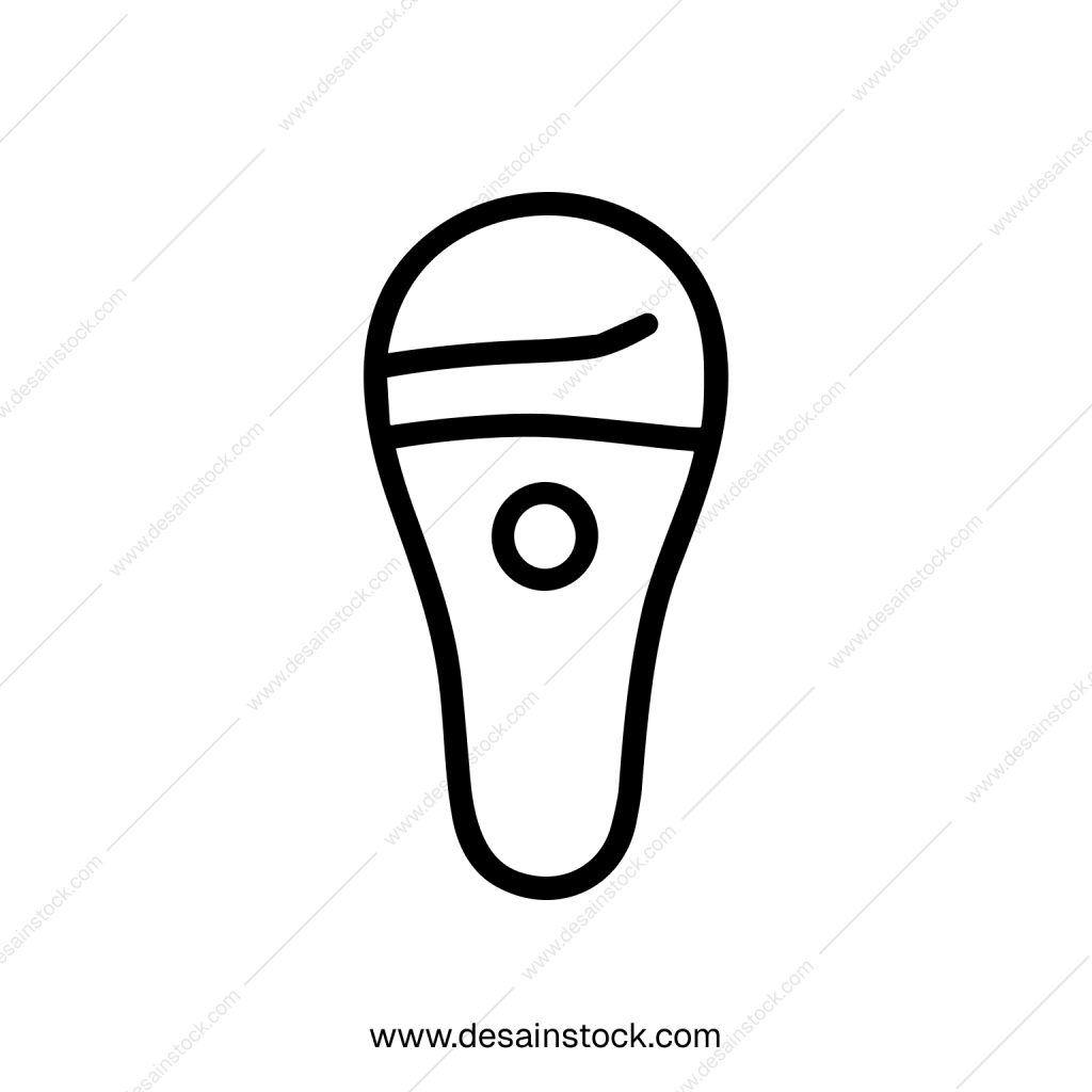 Simple Outline Hair Removal Device Machine Minimalist Icon Style