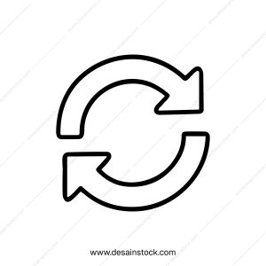 Outline Simple Circle Arrow Loop Shape Refresh Icon