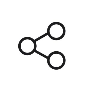 Minimalist Outline Connected Circle Structure Diagram Graphic Simple Connection Icon