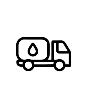 Minimalist Line Art Liquid Truck Transportation Icon Silhouette Illustration
