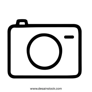 Simple Line Drawing Camera Device for Capture Moment Icon