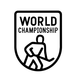 Simple Line Drawing Hockey World Championship Shield Outline Icon