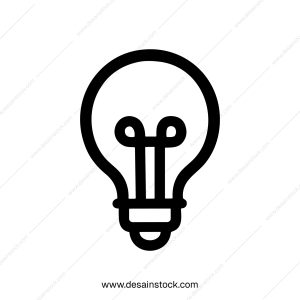 Simple Outline Lightbulb Idea Solution Symbol Creative Innovation Icon