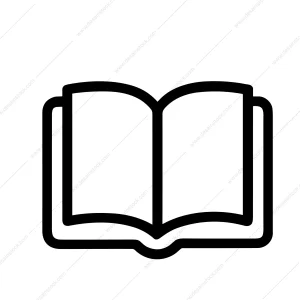 Simple Line Open Book Education Reading Learning Sign Icon
