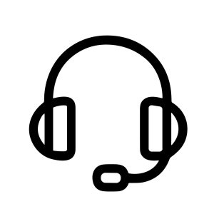 Simple Line Style Headphone Call Center Support Communication Technology Icon