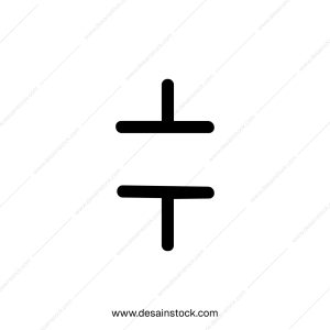 Simple Line Style Capacitor Electronic Component Schematic Symbol Icon