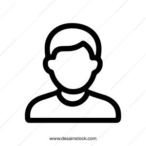 Simple Outline User Profile Minimalistic Avatar Icon Design Element