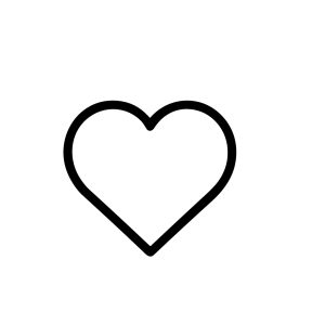 Simple Outline Handdrawn Heart Symbol Love Passion Romance Icon Shape