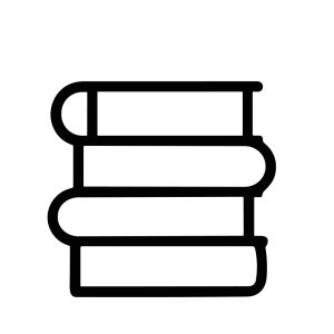 Simple Outline Book Stack Education Learning Graphic Element Icon