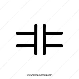 Simple Handdrawn Capacitor Electronic Component Circuit Diagram Symbol Graphic