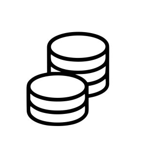 Simple Outline Stacked Coins Currency Minimalist Illustration Line Art Icon
