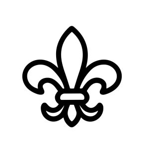 Simple Outline Black Fleur De Lis Symbol Heraldry Shape Icon
