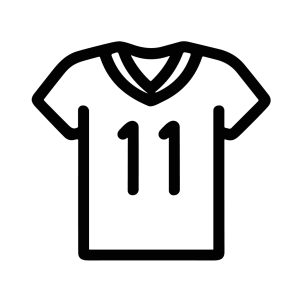 Simple Outline Uniform Jersey Icon Design Element For Sport Activity
