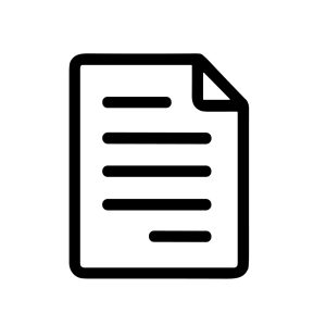 Simple Outline Document Paper Sheet With Text Information Icon Symbol