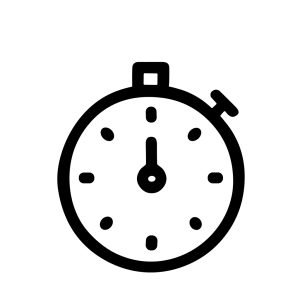 Simple Line Stopwatch with Minute and Second Hands Timer Icon