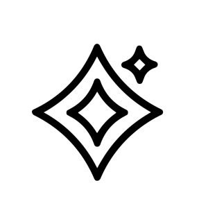 Minimalist Outline Diamond Sparkle Shining Element Decoration Icon