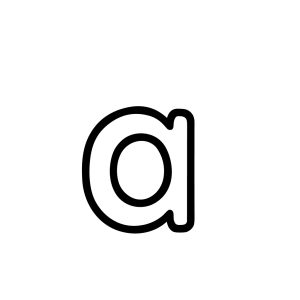 Simple Line Lowercase Letter A Typography Alphabet Character