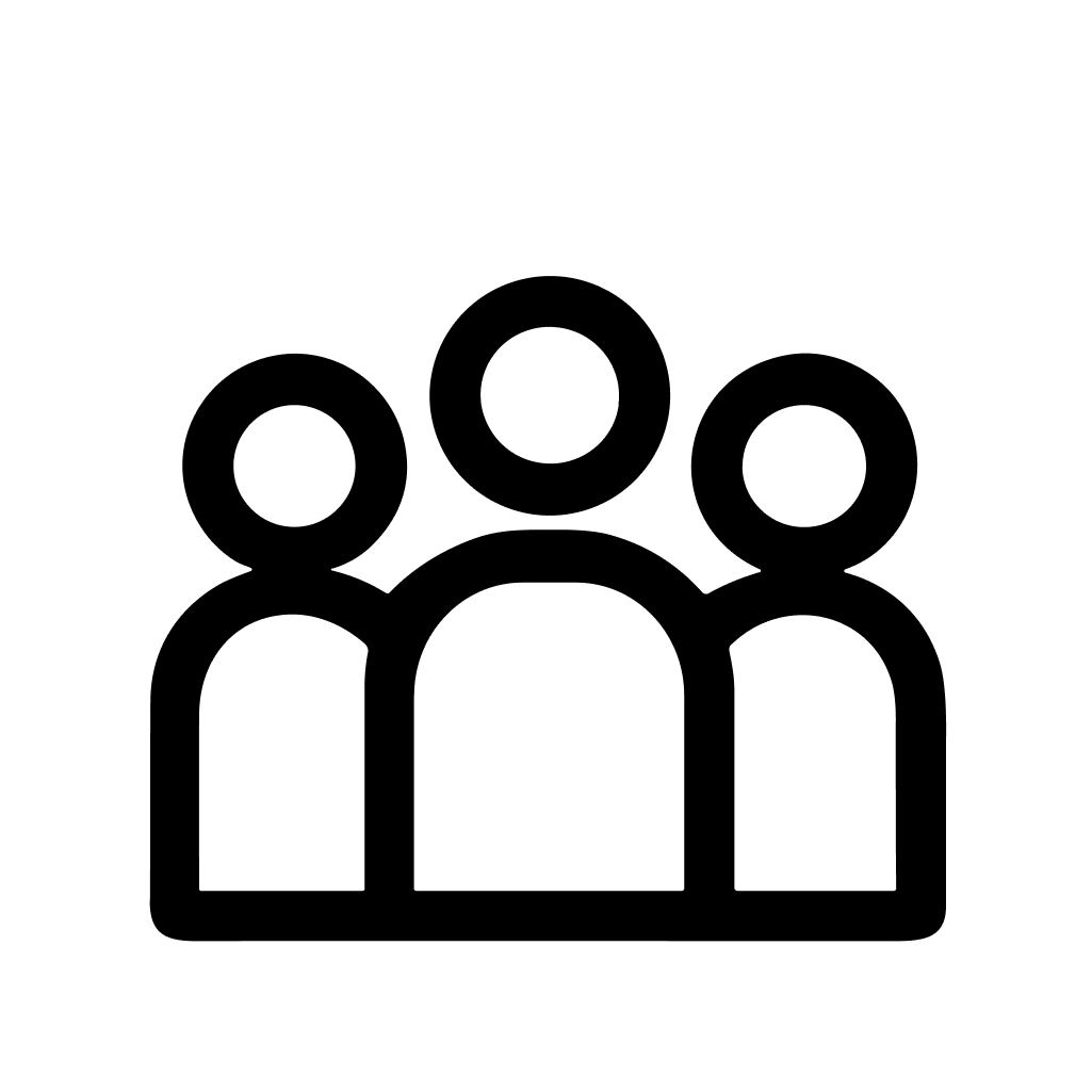 Simple Outline Crowd Group People Teamwork Symbol Icon Graphic Element